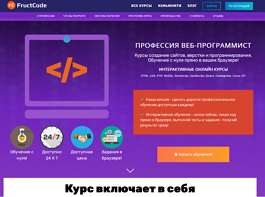 Онлайн курс на профессию веб-программист (FructCode.com)